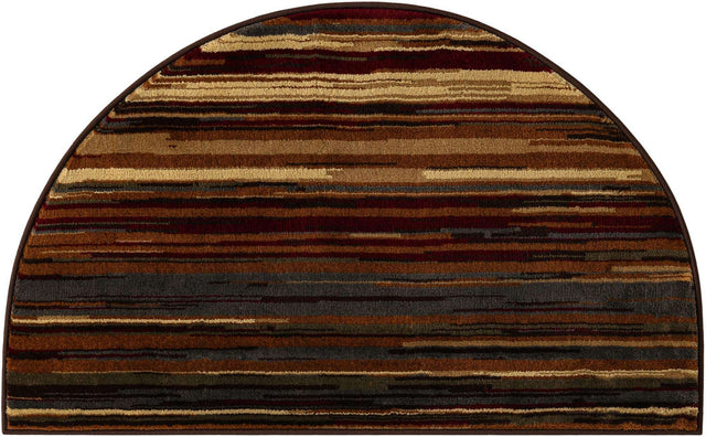 Multicolor 2' 7 x 4' 1 Barista Hearth Half-Round Semicircle Area Rug 100% Polypropylene Abstract Modern Geometric Carpet for Living Room Dining Office Dorm Room Decor for Sale at Rug Engine