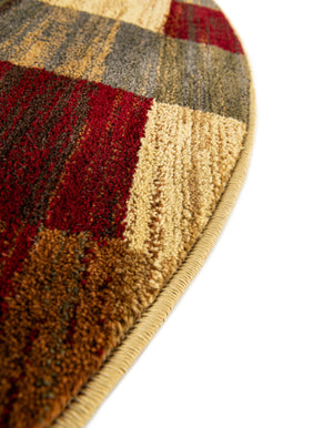 Multicolor 2' 7 x 4' 1 Barista Hearth Half-Round Semicircle Area Rug 100% Polypropylene Abstract Modern Geometric Carpet for Living Room Dining Office Dorm Room Decor for Sale at Rug Engine