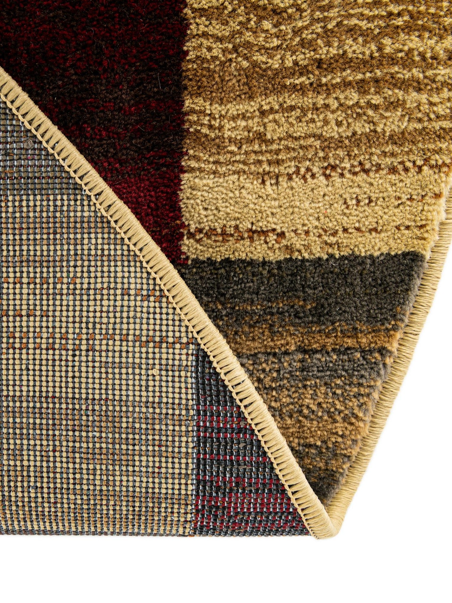Multicolor 3' 1 x 6' 1 Barista Hearth Half-Round Semicircle Area Rug 100% Polypropylene Abstract Modern Geometric Carpet for Living Room Dining Office Dorm Room Decor for Sale at Rug Engine