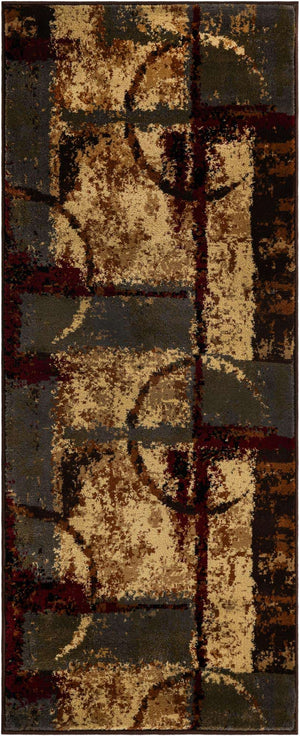 Multicolor 2' x 5' 1 Barista Runner Area Rug 100% Polypropylene Abstract Modern Geometric Carpet for Living Room Dining Office Dorm Room Decor for Sale at Rug Engine
