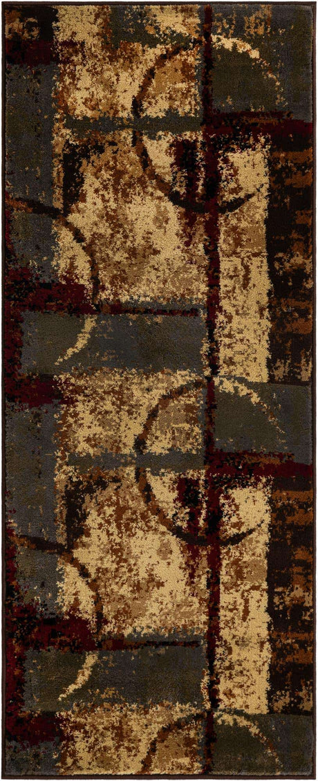 Multicolor 2' x 5' 1 Barista Runner Area Rug 100% Polypropylene Abstract Modern Geometric Carpet for Living Room Dining Office Dorm Room Decor for Sale at Rug Engine