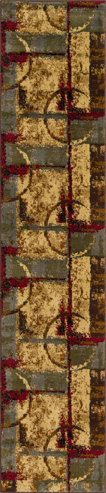 Multicolor 2' 2 x 10' Barista Runner Area Rug 100% Polypropylene Abstract Modern Geometric Carpet for Living Room Dining Office Dorm Room Decor for Sale at Rug Engine