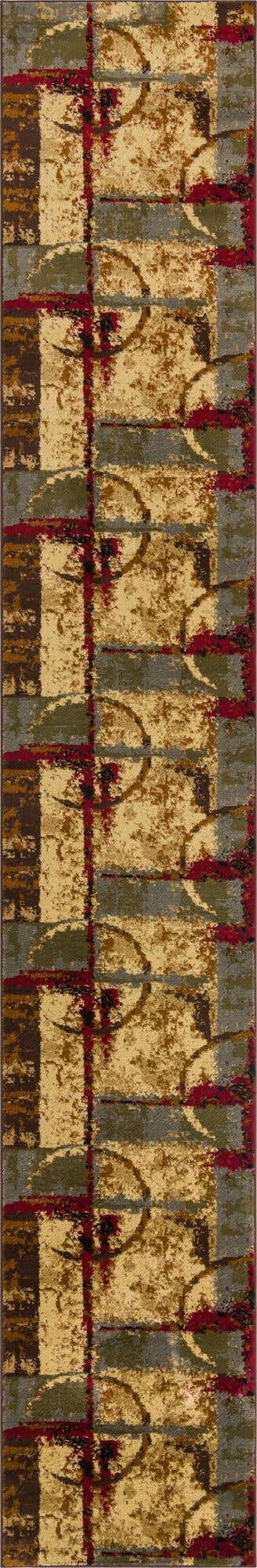 Multicolor 2' 7 x 15' 11 Barista Runner Area Rug 100% Polypropylene Abstract Modern Geometric Carpet for Living Room Dining Office Dorm Room Decor for Sale at Rug Engine