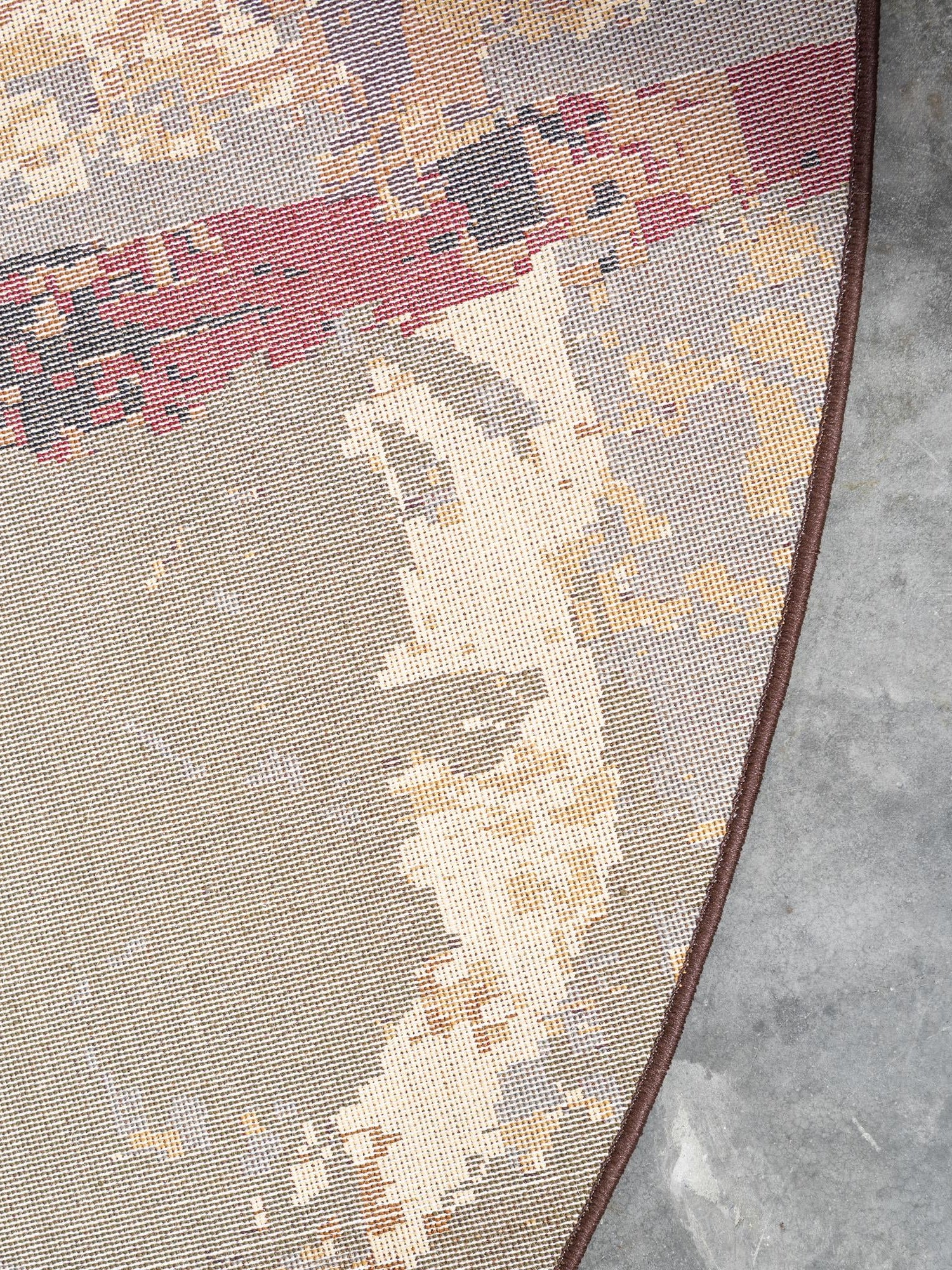 Multicolor 3' 1 x 6' 1 Barista Hearth Half-Round Semicircle Area Rug 100% Polypropylene Abstract Modern Geometric Carpet for Living Room Dining Office Dorm Room Decor for Sale at Rug Engine