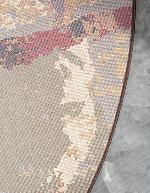 Multicolor 3' 1 x 6' 1 Barista Hearth Half-Round Semicircle Area Rug 100% Polypropylene Abstract Modern Geometric Carpet for Living Room Dining Office Dorm Room Decor for Sale at Rug Engine
