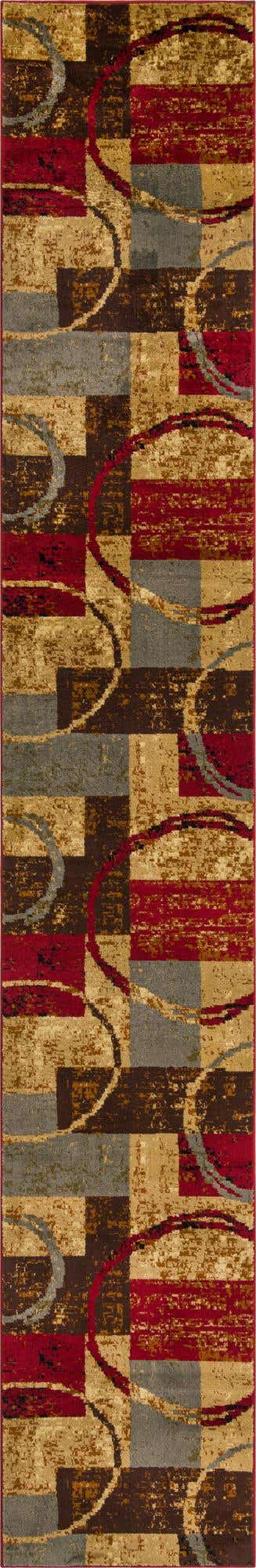 Multicolor 2' 7 x 15' 11 Barista Runner Area Rug 100% Polypropylene Abstract Modern Geometric Carpet for Living Room Dining Office Dorm Room Decor for Sale at Rug Engine