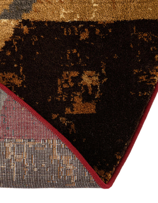 Multicolor 3' 1 x 6' 1 Barista Hearth Half-Round Semicircle Area Rug 100% Polypropylene Abstract Modern Geometric Carpet for Living Room Dining Office Dorm Room Decor for Sale at Rug Engine