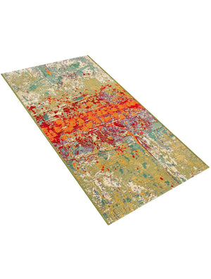 Multicolor 2' x 3' 11 Outdoor Modern Runner Area Rug Weather Resistant for Patio, Deck, Terrace, Balcony, Porch 100% Polypropylene Modern Outside Carpet for Sale at Rug Engine