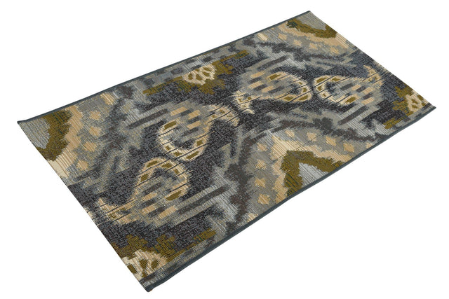 Blue 2' x 3' 11 Outdoor Modern Runner Area Rug Weather Resistant for Patio, Deck, Terrace, Balcony, Porch 100% Polypropylene Modern Outside Carpet for Sale at Rug Engine