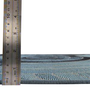 Multicolor 2' 7 x 12' Outdoor Modern Runner Area Rug Weather Resistant for Patio, Deck, Terrace, Balcony, Porch 100% Polypropylene Modern Outside Carpet for Sale at Rug Engine