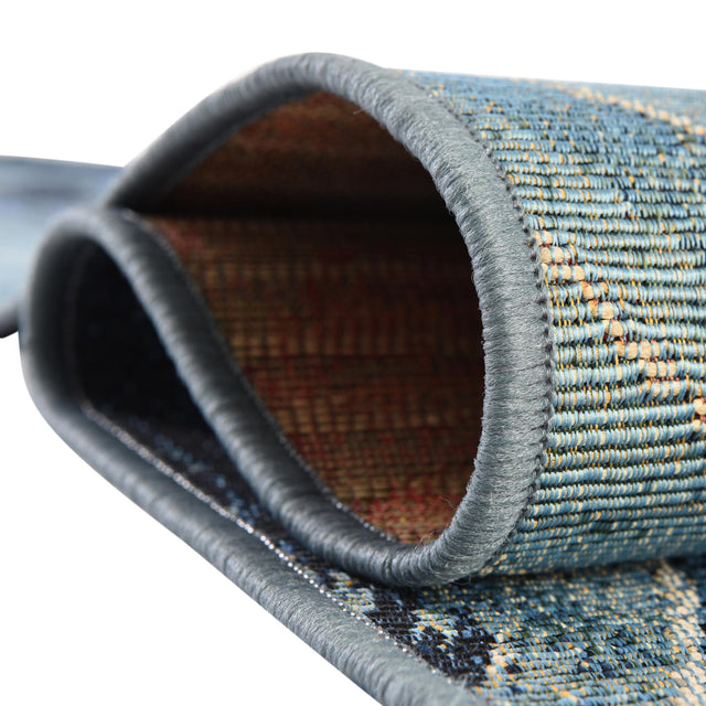 Multicolor 2' 7 x 10' Outdoor Modern Runner Area Rug Weather Resistant for Patio, Deck, Terrace, Balcony, Porch 100% Polypropylene Modern Outside Carpet for Sale at Rug Engine