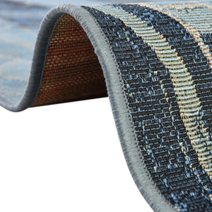 Multicolor 2' x 5' Outdoor Modern Runner Area Rug Weather Resistant for Patio, Deck, Terrace, Balcony, Porch 100% Polypropylene Modern Outside Carpet for Sale at Rug Engine