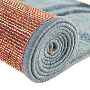 Multicolor 2' x 5' Outdoor Modern Runner Area Rug Weather Resistant for Patio, Deck, Terrace, Balcony, Porch 100% Polypropylene Modern Outside Carpet for Sale at Rug Engine