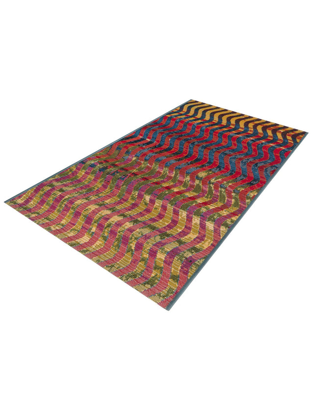 Multicolor 2' x 3' 11 Outdoor Modern Runner Area Rug Weather Resistant for Patio, Deck, Terrace, Balcony, Porch 100% Polypropylene Modern Outside Carpet for Sale at Rug Engine
