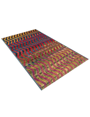 Multicolor 2' x 3' 11 Outdoor Modern Runner Area Rug Weather Resistant for Patio, Deck, Terrace, Balcony, Porch 100% Polypropylene Modern Outside Carpet for Sale at Rug Engine