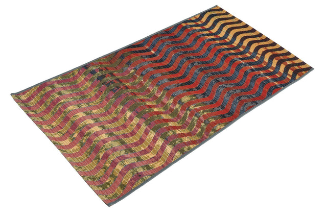 Multicolor 2' x 3' 11 Outdoor Modern Runner Area Rug Weather Resistant for Patio, Deck, Terrace, Balcony, Porch 100% Polypropylene Modern Outside Carpet for Sale at Rug Engine