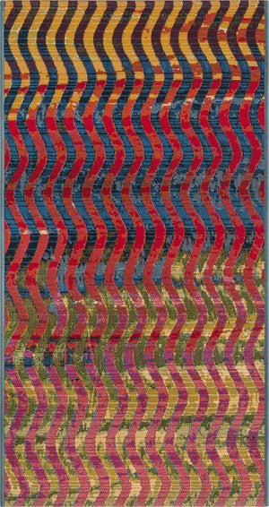 Multicolor 2' x 3' 11 Outdoor Modern Runner Area Rug Weather Resistant for Patio, Deck, Terrace, Balcony, Porch 100% Polypropylene Modern Outside Carpet for Sale at Rug Engine