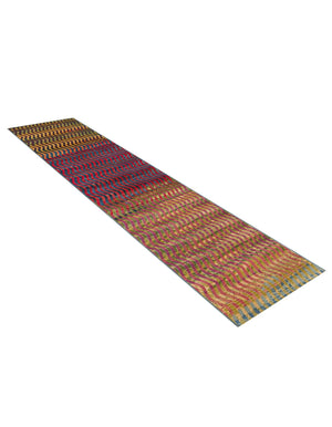 Multicolor 2' 7 x 11' Outdoor Modern Runner Area Rug Weather Resistant for Patio, Deck, Terrace, Balcony, Porch 100% Polypropylene Modern Outside Carpet for Sale at Rug Engine