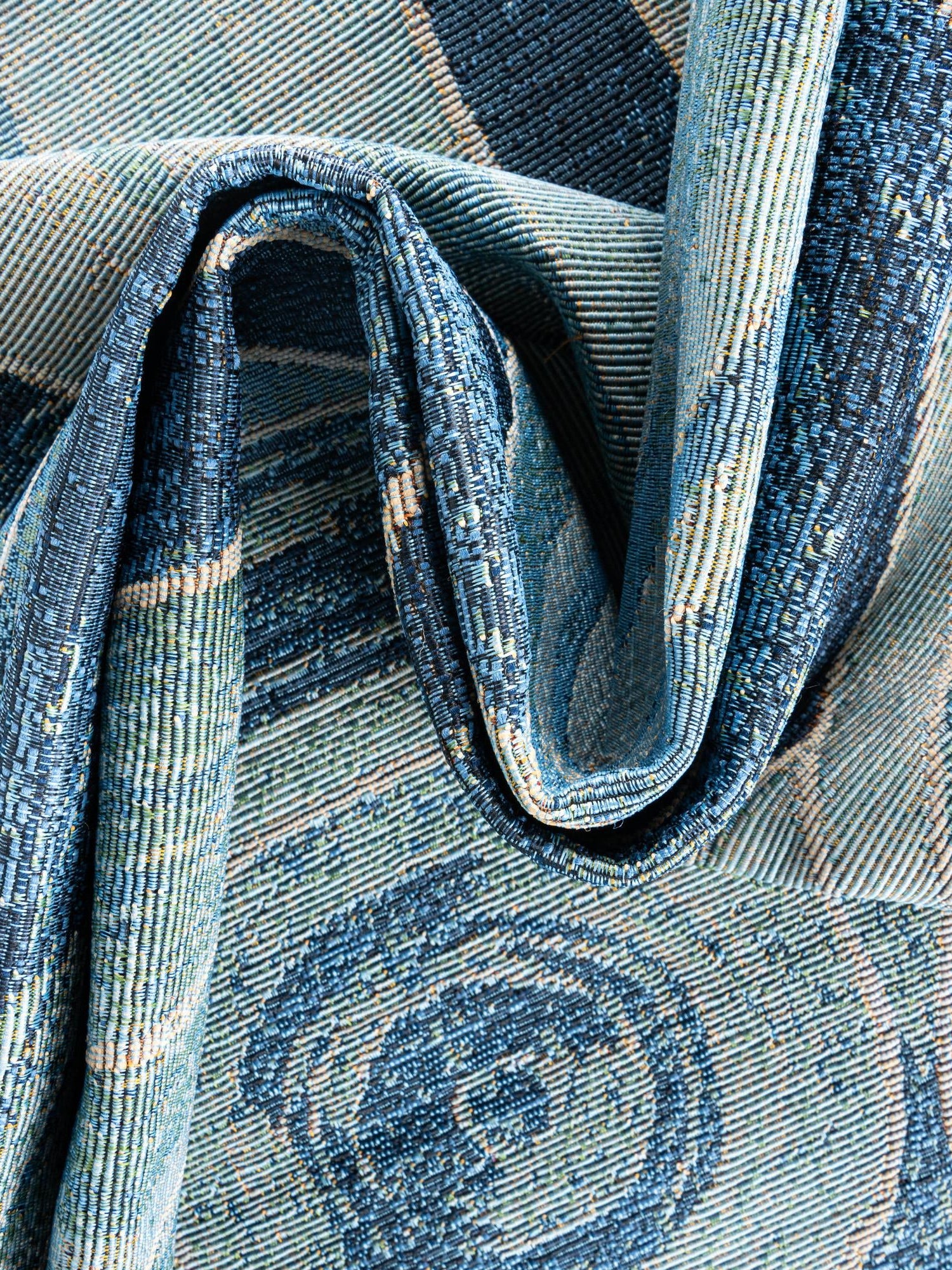 Light Blue 2' 7 x 5' 3 Outdoor Modern Runner Area Rug Weather Resistant for Patio, Deck, Terrace, Balcony, Porch 100% Polypropylene Modern Outside Carpet for Sale at Rug Engine