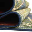 Blue 2' 7 x 5' 3 Outdoor Modern Runner Area Rug Weather Resistant for Patio, Deck, Terrace, Balcony, Porch 100% Polypropylene Modern Outside Carpet for Sale at Rug Engine