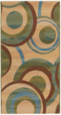 Beige 2' 7 x 5' 3 Outdoor Modern Runner Area Rug Weather Resistant for Patio, Deck, Terrace, Balcony, Porch 100% Polypropylene Modern Outside Carpet for Sale at Rug Engine