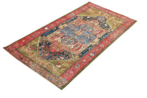 Multicolor 2' 7 x 5' 3 Outdoor Traditional Runner Area Rug Weather Resistant for Patio, Deck, Terrace, Balcony, Porch Classical Design Outside Carpet for Sale at Rug Engine