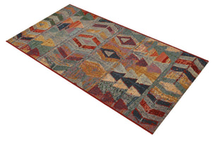 Multicolor 2' 7 x 5' 3 Outdoor Modern Runner Area Rug Weather Resistant for Patio, Deck, Terrace, Balcony, Porch 100% Polypropylene Modern Outside Carpet for Sale at Rug Engine