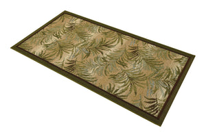 Green 2' 7 x 5' 3 Outdoor Botanical Runner Area Rug Weather Resistant for Patio, Deck, Terrace, Balcony, Porch Polypropylene Garden Floral Tropical Carpet for Sale at Rug Engine