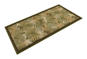 Green 2' 7 x 5' 3 Outdoor Botanical Runner Area Rug Weather Resistant for Patio, Deck, Terrace, Balcony, Porch Polypropylene Garden Floral Tropical Carpet for Sale at Rug Engine