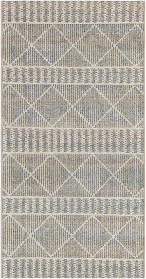 Gray 2' 7 x 5' 3 Outdoor Trellis Runner Area Rug Weather Resistant for Patio, Deck, Terrace, Balcony, Porch Geometric Design Water Safe Outside Carpet for Sale at Rug Engine