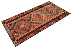 Multicolor 2' 7 x 5' 3 Outdoor Tribal Runner Area Rug Weather Resistant for Patio, Deck, Terrace, Balcony, Porch Traditional Design Water Safe Outside Carpet for Sale at Rug Engine