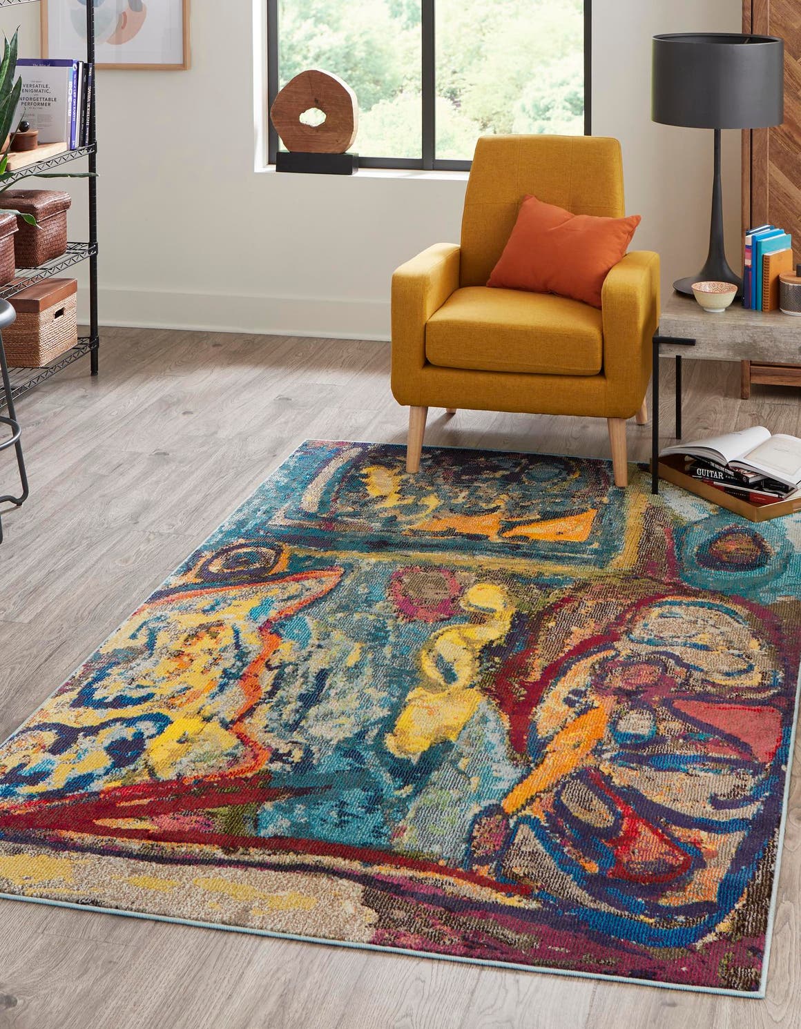 Multicolor 5' 3 x 8' Haerfest Rectangle Area Rug Abstract Super Colorful Modern Vivid Carpet for Unique Interior Design Room Decorating for Sale at Rug Engine
