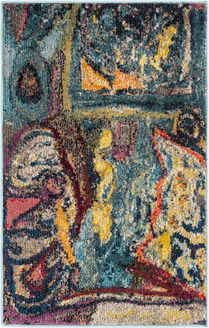 Multicolor 2' x 3' Haerfest Rectangle Area Rug Abstract Super Colorful Modern Vivid Carpet for Unique Interior Design Room Decorating for Sale at Rug Engine