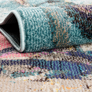 Multicolor 5' 3 x 5' 3 Haerfest Round Area Rug Abstract Super Colorful Modern Vivid Carpet for Unique Interior Design Room Decorating for Sale at Rug Engine