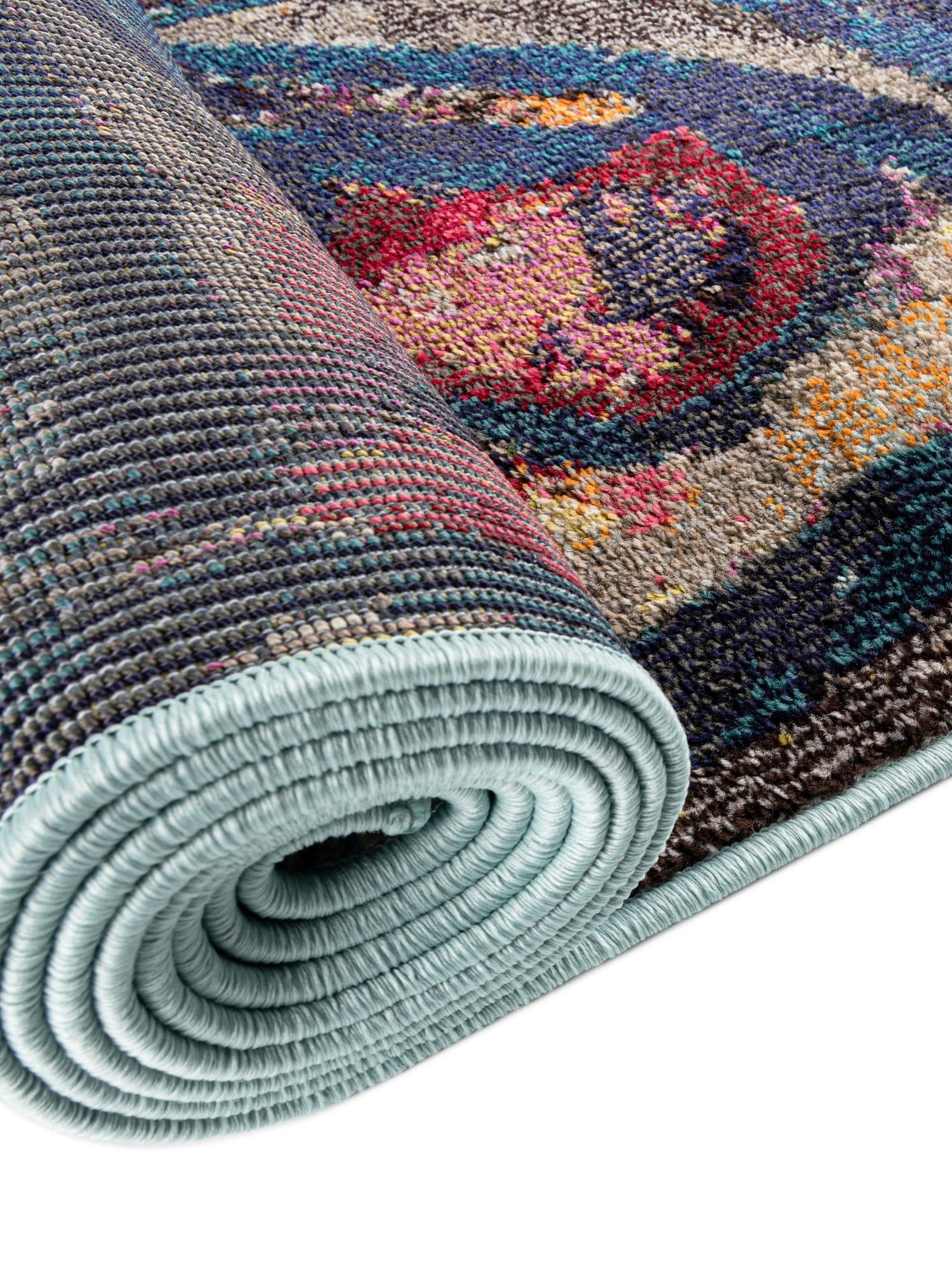 Multicolor 4' 1 x 4' 1 Haerfest Round Area Rug Abstract Super Colorful Modern Vivid Carpet for Unique Interior Design Room Decorating for Sale at Rug Engine