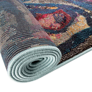 Multicolor 4' 1 x 4' 1 Haerfest Round Area Rug Abstract Super Colorful Modern Vivid Carpet for Unique Interior Design Room Decorating for Sale at Rug Engine