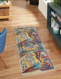 Multicolor 2' 7 x 12' Haerfest Runner Area Rug Abstract Super Colorful Modern Vivid Carpet for Unique Interior Design Room Decorating for Sale at Rug Engine