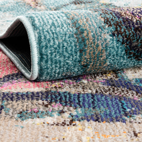 Multicolor 2' x 5' 1 Haerfest Runner Area Rug Abstract Super Colorful Modern Vivid Carpet for Unique Interior Design Room Decorating for Sale at Rug Engine