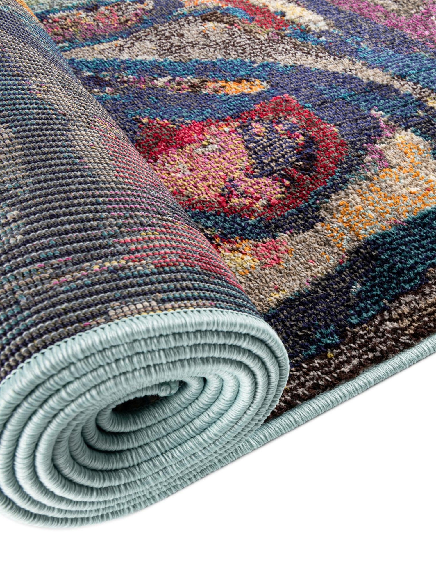 Multicolor 2' x 6' Haerfest Runner Area Rug Abstract Super Colorful Modern Vivid Carpet for Unique Interior Design Room Decorating for Sale at Rug Engine