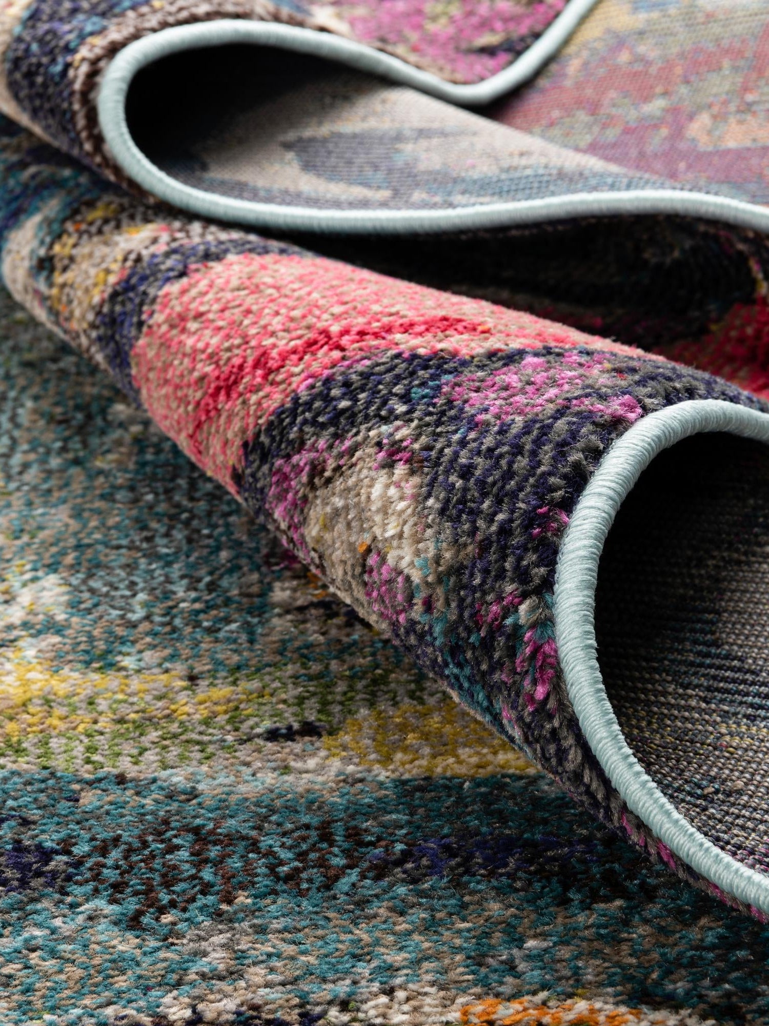 Multicolor 2' x 6' Haerfest Runner Area Rug Abstract Super Colorful Modern Vivid Carpet for Unique Interior Design Room Decorating for Sale at Rug Engine