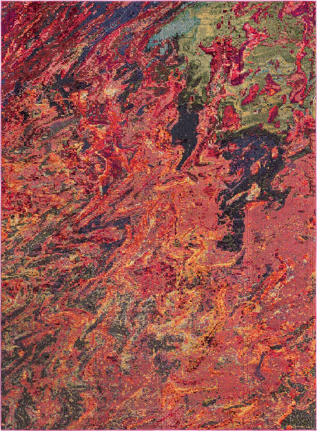 Multicolor 9' x 12' Haerfest Rectangle Area Rug Abstract Super Colorful Modern Vivid Carpet for Unique Interior Design Room Decorating for Sale at Rug Engine