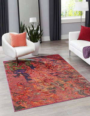 Multicolor 7' 10 x 10' Haerfest Rectangle Area Rug Abstract Super Colorful Modern Vivid Carpet for Unique Interior Design Room Decorating for Sale at Rug Engine