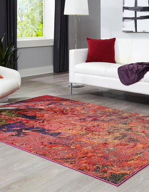 Multicolor 4' x 6' Haerfest Rectangle Area Rug Abstract Super Colorful Modern Vivid Carpet for Unique Interior Design Room Decorating for Sale at Rug Engine