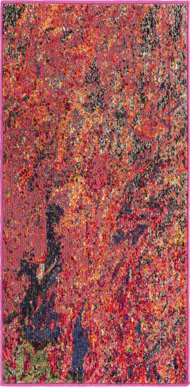 Multicolor 2' x 4' Haerfest Runner Area Rug Abstract Super Colorful Modern Vivid Carpet for Unique Interior Design Room Decorating for Sale at Rug Engine