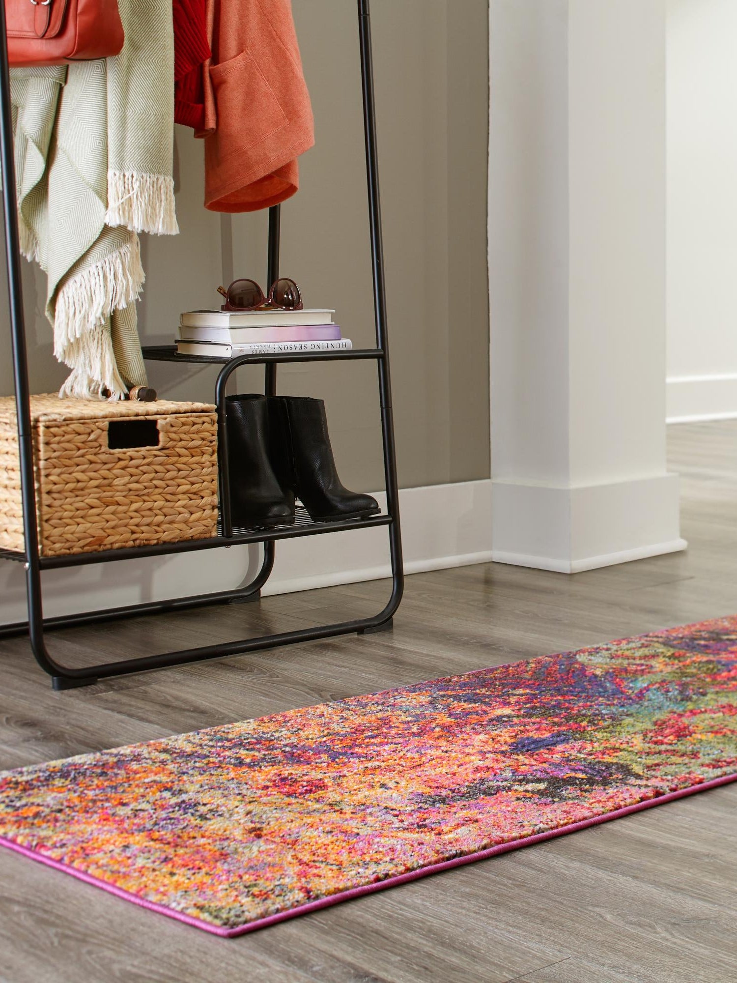 Multicolor 2' x 6' Haerfest Runner Area Rug Abstract Super Colorful Modern Vivid Carpet for Unique Interior Design Room Decorating for Sale at Rug Engine