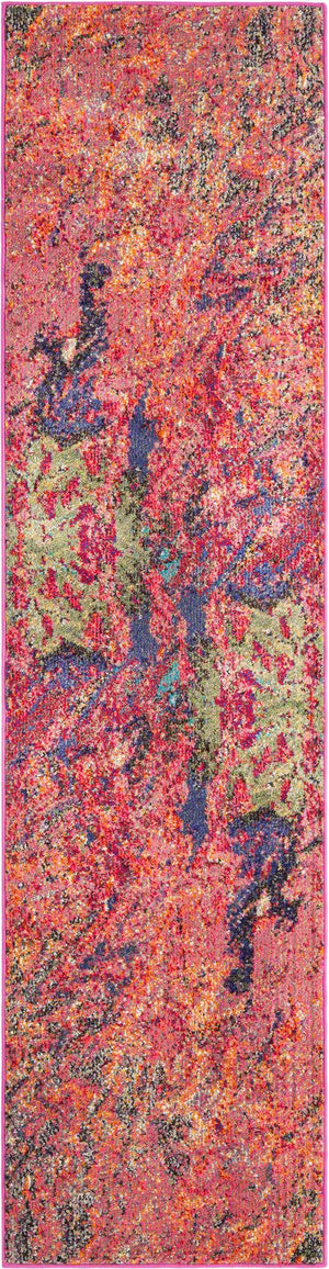 Multicolor 2' x 8' Haerfest Runner Area Rug Abstract Super Colorful Modern Vivid Carpet for Unique Interior Design Room Decorating for Sale at Rug Engine