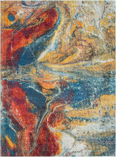 Multicolor 9' x 12' Haerfest Rectangle Area Rug Abstract Super Colorful Modern Vivid Carpet for Unique Interior Design Room Decorating for Sale at Rug Engine