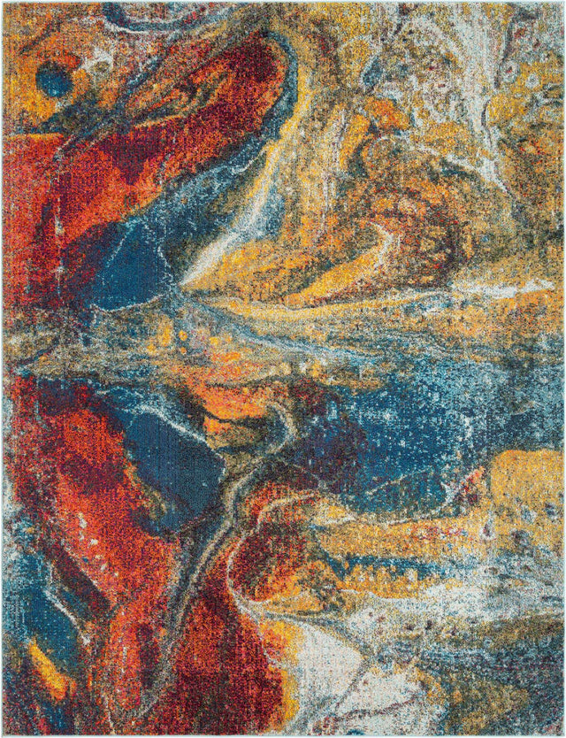 Multicolor 7' 10 x 10' Haerfest Rectangle Area Rug Abstract Super Colorful Modern Vivid Carpet for Unique Interior Design Room Decorating for Sale at Rug Engine