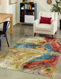 Multicolor 4' x 6' Haerfest Rectangle Area Rug Abstract Super Colorful Modern Vivid Carpet for Unique Interior Design Room Decorating for Sale at Rug Engine