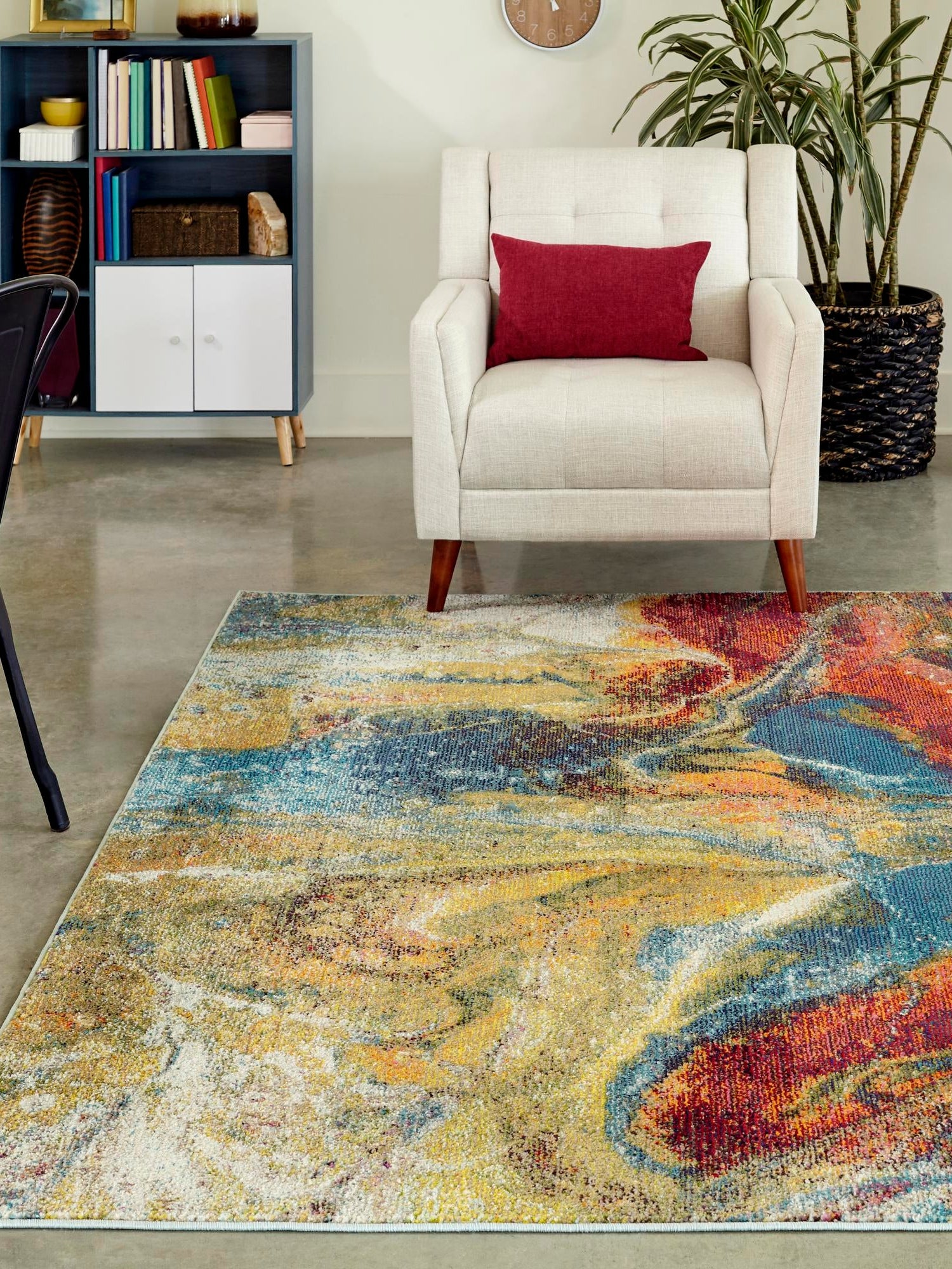 Multicolor 7' 10 x 10' Haerfest Rectangle Area Rug Abstract Super Colorful Modern Vivid Carpet for Unique Interior Design Room Decorating for Sale at Rug Engine